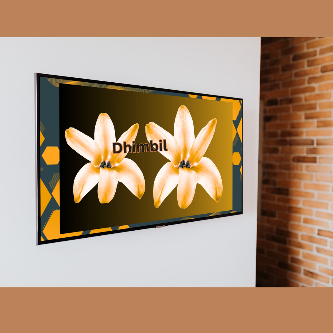 digital download-Orange Lily Abstract Geometric Art Print (36x24", 3:2 Ratio)