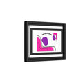 Matte Framed Canvas - "Small Steps Big Results" Abstract Pink & Purple Wall Art