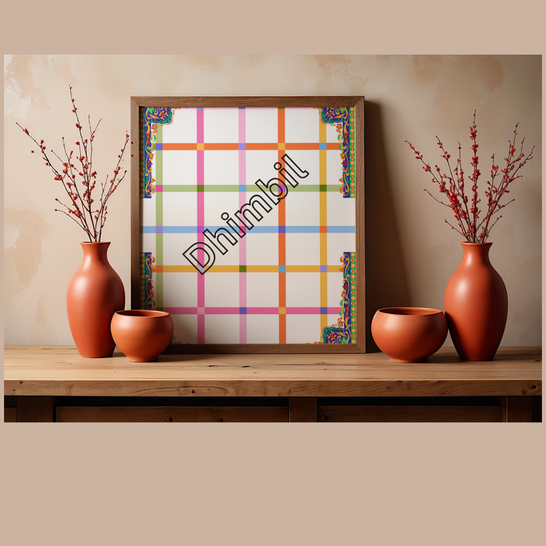 digital download-Modern Geometric Grid Printable Wall Art, Minimalist Arabesque Digital Download Art Print (20x25 cm/''8x10'', 4:5 Ratio)
